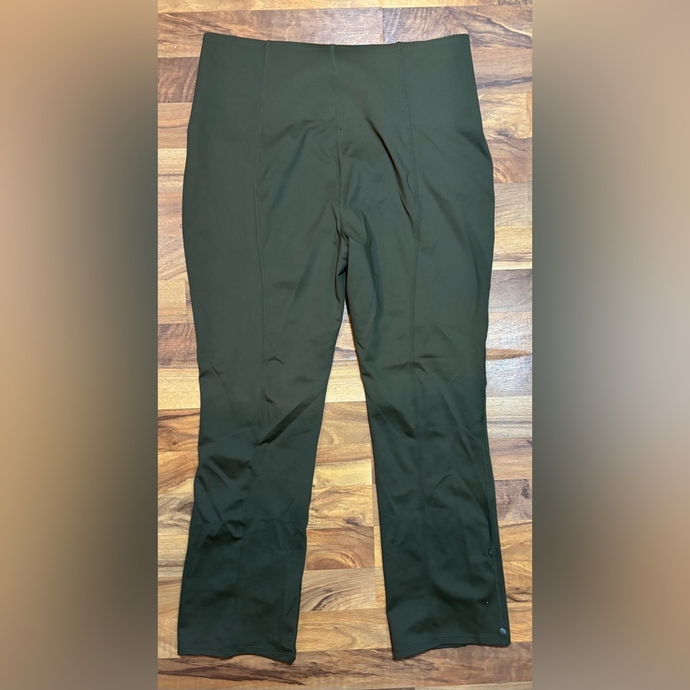 Halara Play It My Way Pants Olive Green XL Flare High Rise Stretch NWT - Picture 2 of 6
